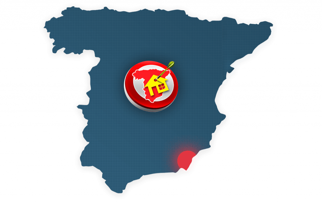 Costa Almeria sur carte Espagne